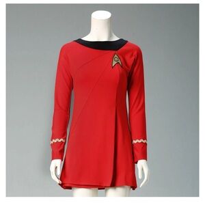 Star Trek Red Uhura Uniform Minidress Dress Costume Size 3XL